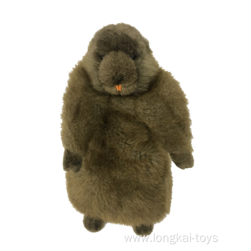 Plush Gerbil Brown Toy